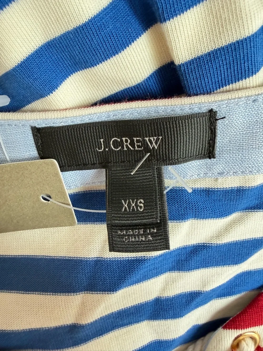 NEW J.Crew Sammie Striped Lace Up Midi Dress Size XXS 36497